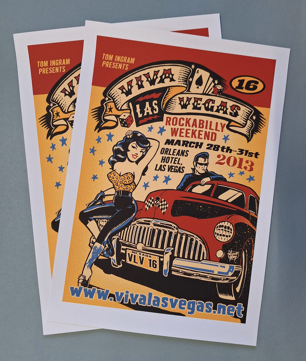 ★Viva Las Vegas #12 シルクスクリーン ポスター Vince ビヴァ ラスベガス VivaLasVegas シルクスクリーン ポスター
