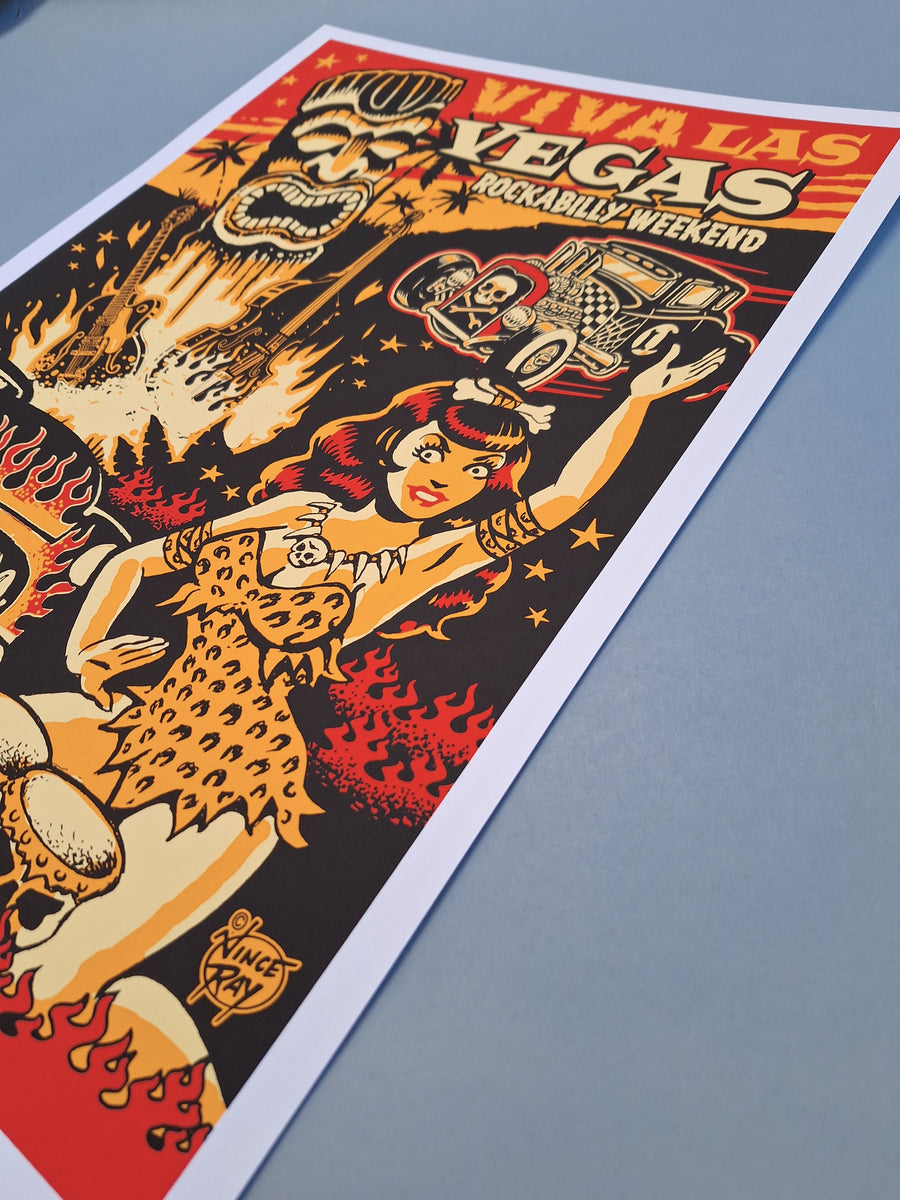 ★Viva Las Vegas #17 シルクスクリーン ポスター Vince ☆Viva Las Vegas #17 シルクスクリーン ポスター Vince