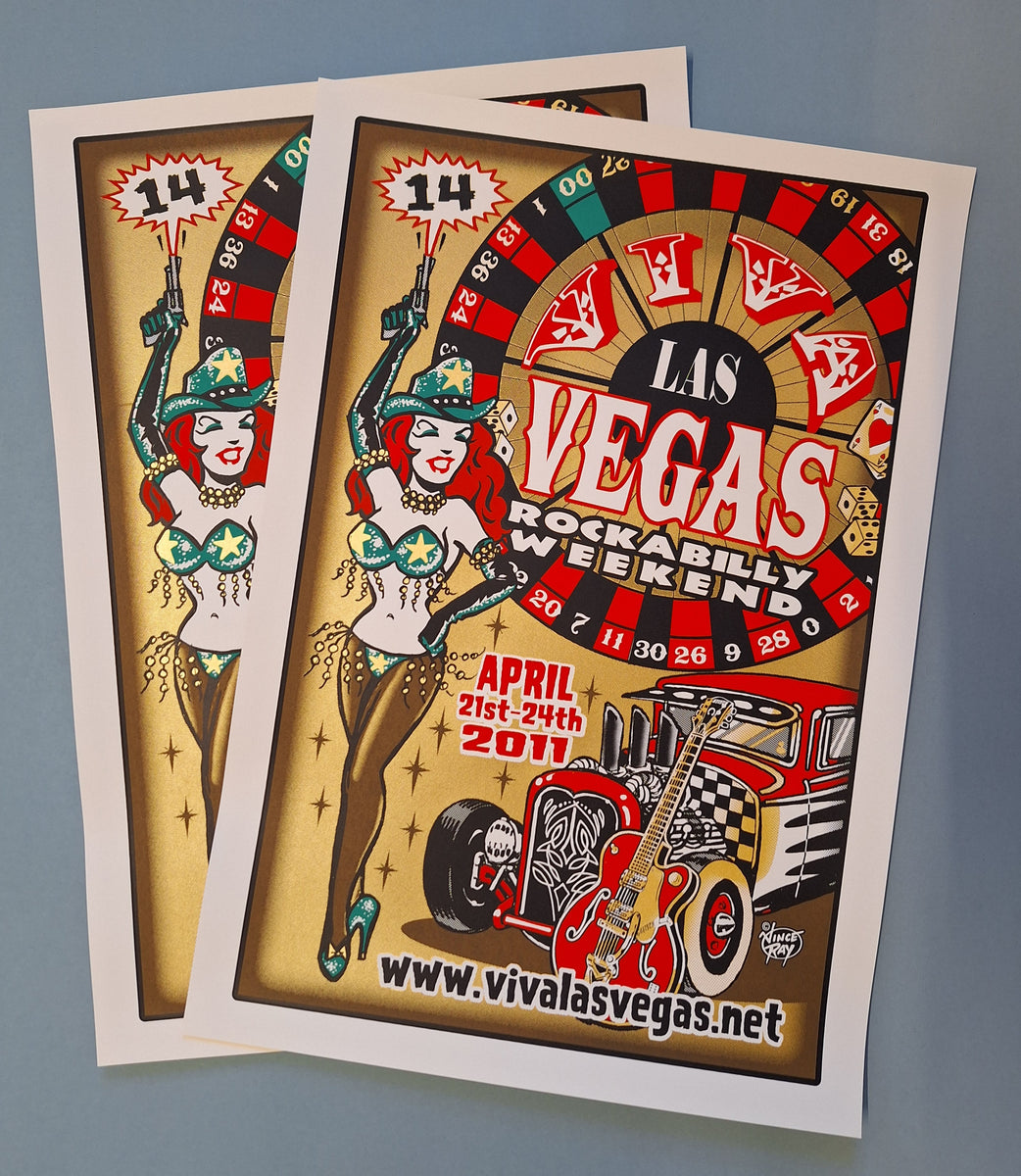 Viva Las Vegas Silk Screen Poster 14 – Vince Ray