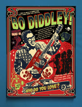 Load image into Gallery viewer, Vince Ray`s tribute to Bo Diddley, Print on Canvas