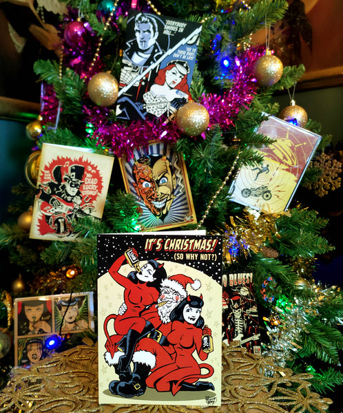 Set of 5 Festive Christmas cards!