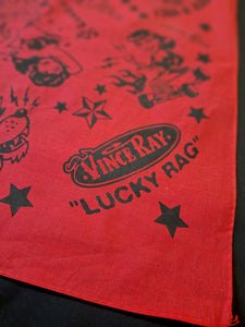 Vince Ray red `Lucky Rag` bandana