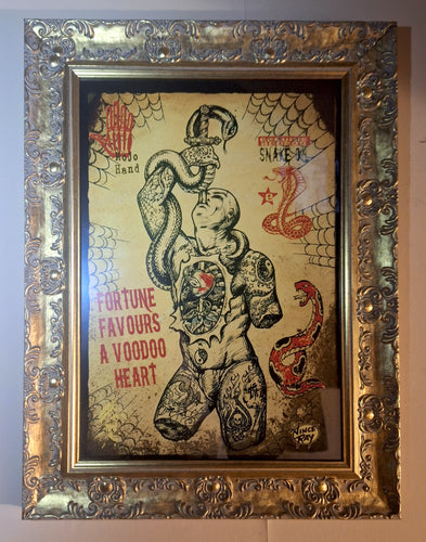 Voodoo Sword in gold frame