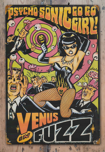 Vince Ray tin Sign Venus in Fuzz
