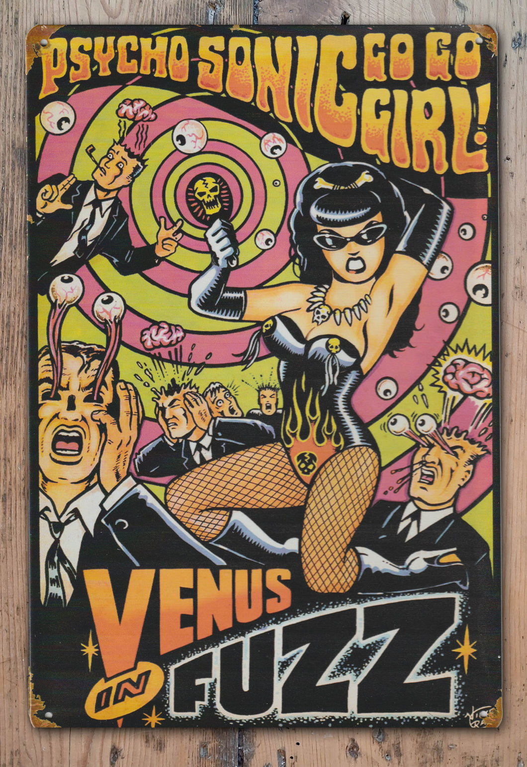 Vince Ray tin Sign Venus in Fuzz
