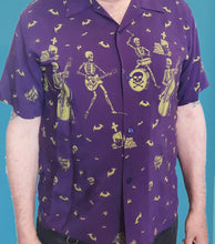 Load image into Gallery viewer, Mens short sleeved shirt - Skeletons