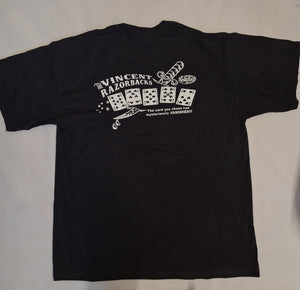 Vincent Razorback Vince Ray band T-Shirt playing cards theme