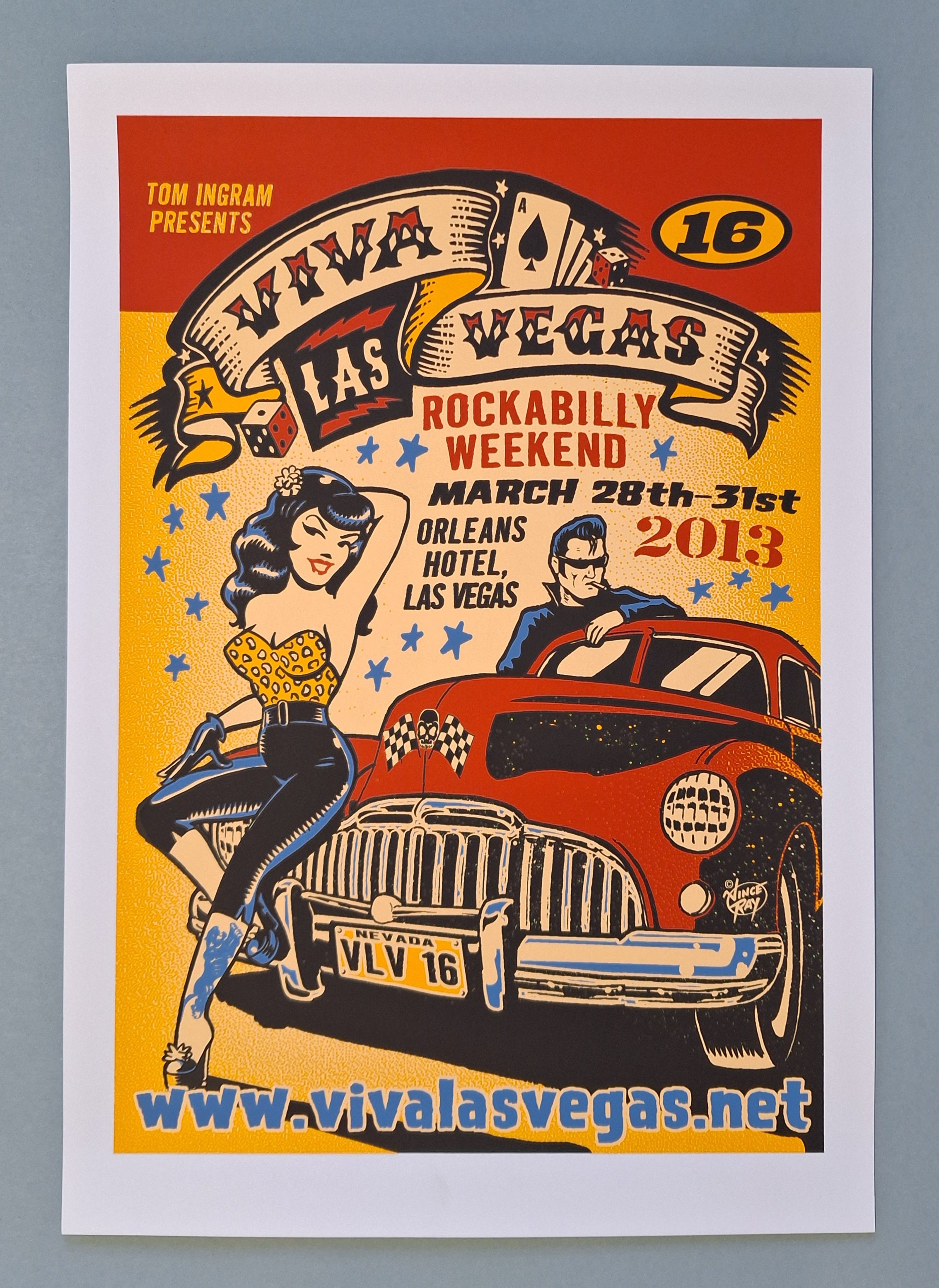★Viva Las Vegas #17 シルクスクリーン ポスター Vince Viva Las Vegas VLV 20 Vince Ray 2017 Silkscreen Poster