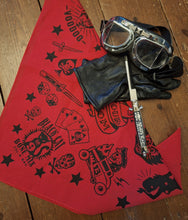 Load image into Gallery viewer, Vince Ray red `Lucky Rag` bandana