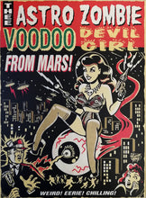Load image into Gallery viewer, lowbrow vince ray canvas art print zombie eyeball girl from Mars