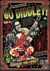A3 Bo Diddley Poster print