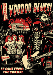 Voodoo Blues greetings card artwork by Vince Ray