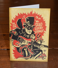 Load image into Gallery viewer, Dead Lucky Stomp greetings card by Vince Ray