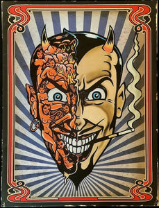 Vince Rays Devil Head print on canvas