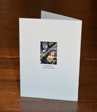 Load image into Gallery viewer, Everybody Smokes greetings card back by Vince Ray