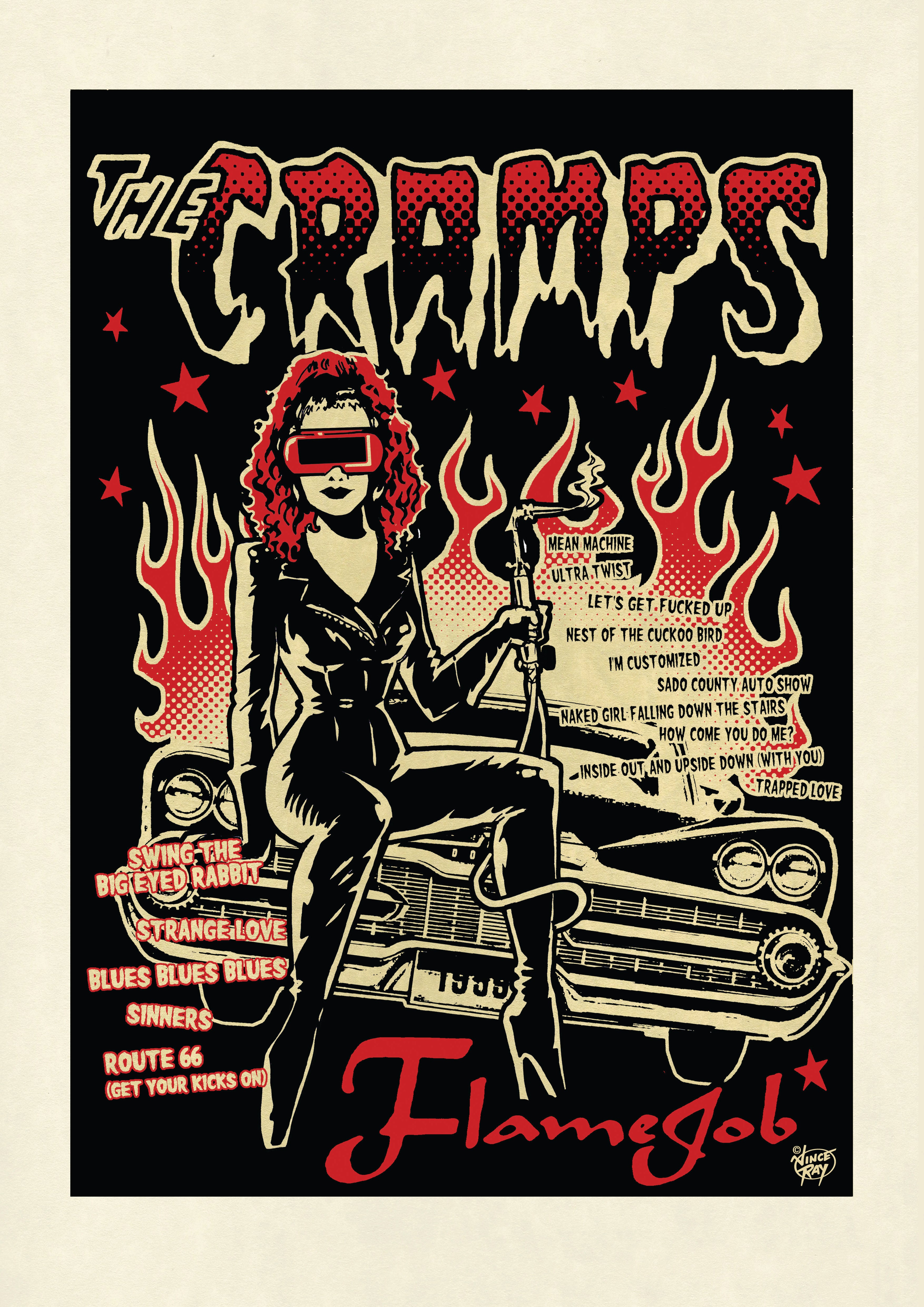 Flame Job (The Cramps) A3 Art Print – Vince Ray