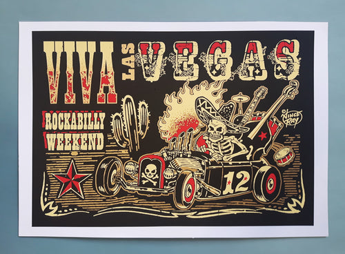 Vince Ray Viva Las Vegas Silkscreen Poster 12