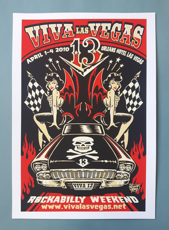 Viva Las Vegas Silkscreen Poster 13 – Vince Ray