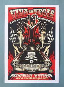 Vince Ray Viva Las Vegas 13 Silkscreen Poster