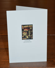 Load image into Gallery viewer, Voodoo Blues back of greetings card by Vince Ray
