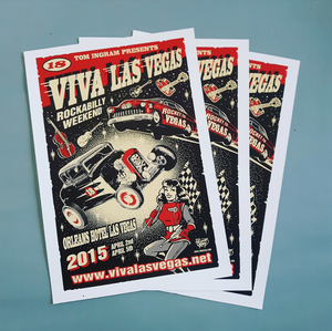 Vince Ray Viva Las Vegas 18, signed silkscreen print