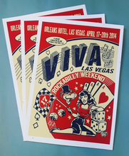 Load image into Gallery viewer, Vince Ray signed silk screen print Viva Las Vegas posters